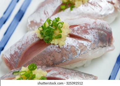 Horse Mackerel Of Nigiri Sushi