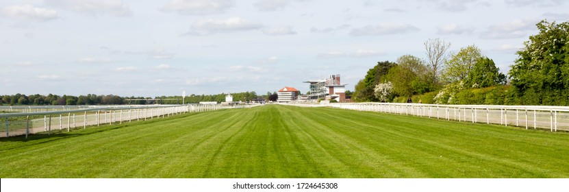 Horse Racecourse Rails And Track