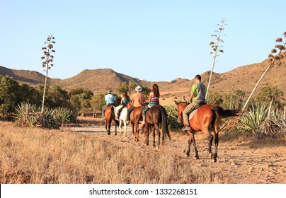 horse ride in group through almería - Powered by Shutterstock