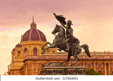 Horse and rider (Archduke Charles / Erzherzog Karl) memorial - Vienna / Wien Austria