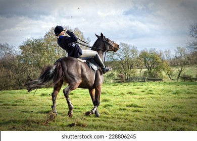 Horse Rider Falling Off Horse