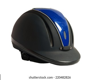 Horse Riding Black Helmet  Isolated