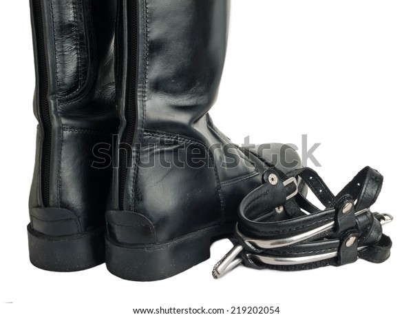 white horse riding boots
