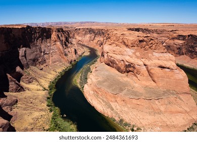 Horse shoe bend, Colorado river. Horseshoe Bend Trail Arizona. Scenic view of Grand Canyon. Overlook panoramic view National Park in Arizona. - Powered by Shutterstock