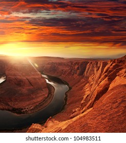 Horse Shoe Bend at sunset