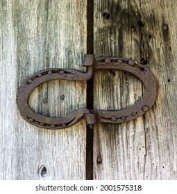 Horse Shoes Turned Into Barn Door Hinge