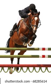 Horse Show Jump Isolated On White