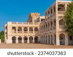 Horse stables at souq waqif in Doha, Qatar.