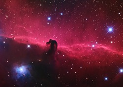 Horsehead Nebula Or Barnard 33 One Of The Most Beautiful Dark Nebula In The Constellation Orion Taken With CCD Camera Through Medium Focal Length Telescope
