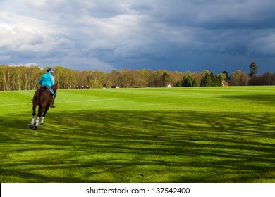 Horseman On Polo Field