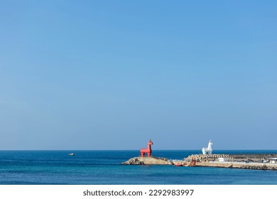 Horse-shaped lighthouse in Jeju Island - Powered by Shutterstock