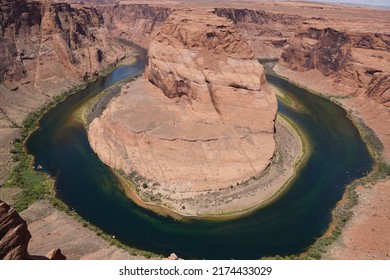 Horseshoe bend 360 view showing Colorado river in Page, Arizona the eastern Grand Canyon area