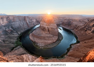 Horseshoe Bend on the Colorado River at sunset near Page, Arizona, USA. - Powered by Shutterstock