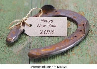 horseshoe as talisman for good luck at new year 2018 - Powered by Shutterstock