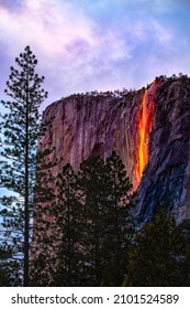 A Horsetail Fall In Yosemite National Park