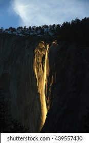 Horsetail Firefalls At Yosemite National Park