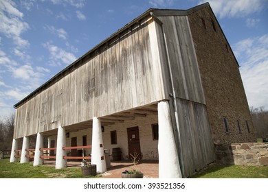 Horsham, Montgomery County, Pa. USA, March 20, 2016: Graeme Park Colonial Farm Stable Entrance. March 20, 2016 In Horsham, Pa. USA