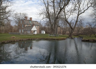 Horsham, Montgomery County, Pa. USA, March 20, 2016: Graeme Park State With Colonial House Built By William Keith. March 20, 2016 In Horsham, Pa. USA