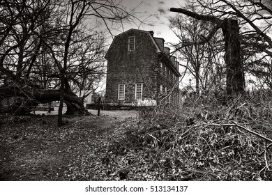 Horsham, Pa. USA, March 16,2016: Georgian House Located At Graeme Park. March 16, 2016 In Horsham, Pa. USA.