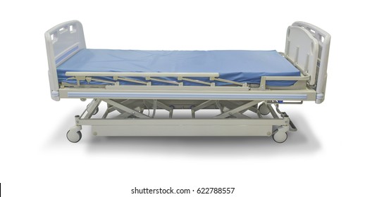 Hospital Bed Isolated On A White Background