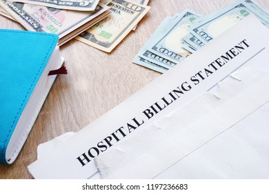 Hospital Billing Statement In The Envelope. Medical Debt.