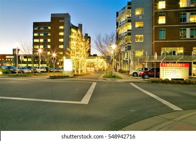 Hospital Building At Night