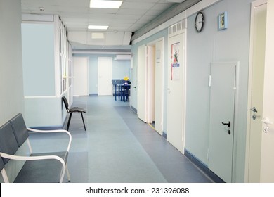 Hospital corridor interior 
