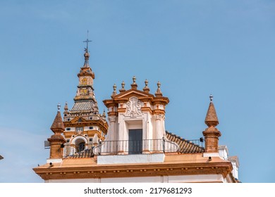 Hospital de la Caridad is a baroque charity hospital building near Plaza de Toros. Founded in 1674, still cares for the aged and infirm. - Shutterstock ID 2179681293