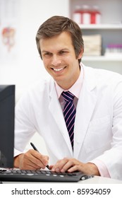 Hospital Doctor At Desk