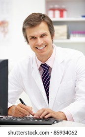 Hospital Doctor At Desk