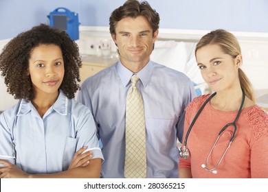 Hospital Doctors And Nurse Portrait