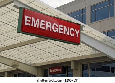 Hospital Emergency Room Entrance Sign