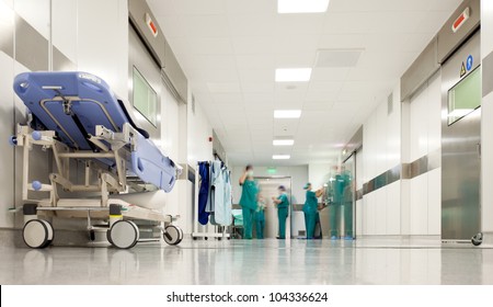 Hospital hallway, emergency room