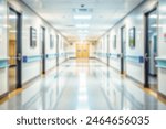 Hospital hallway, reception clinic. Unfocused background