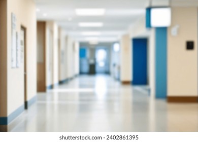 Hospital hallway, reception clinic. Unfocused background - Powered by Shutterstock