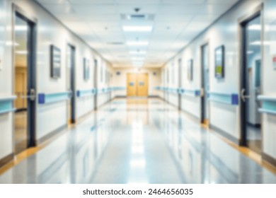 Hospital hallway, reception clinic. Unfocused background - Powered by Shutterstock