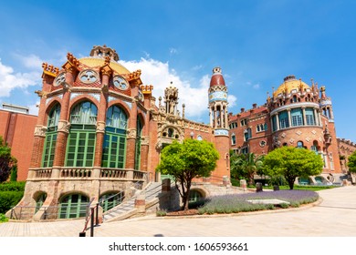 Hospital Of The Holy Cross And Saint Paul (de La Santa Creu I Sant Pau) In Barcelona, Spain