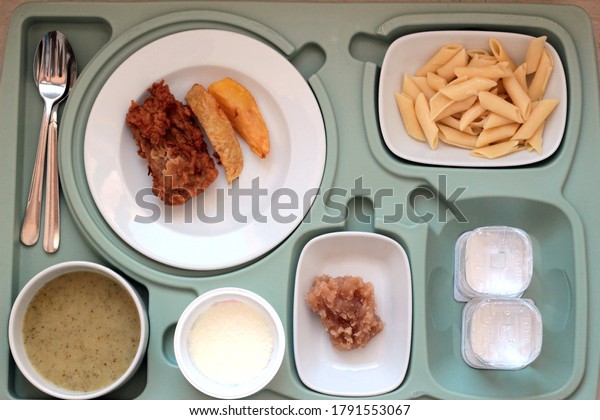 Hospital meal,divided tray for patient\
or attendant\
person,catering.