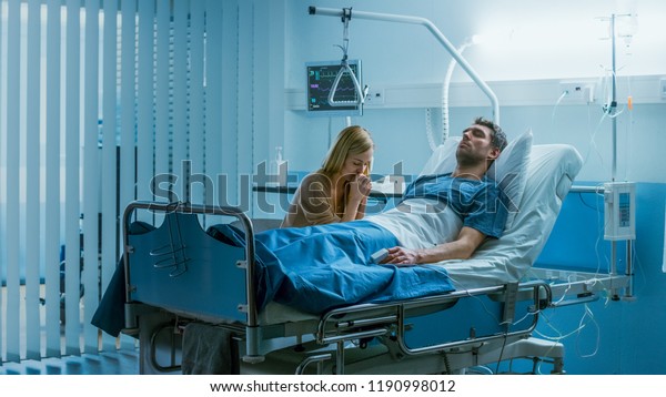 Hospital Sick Man Lying On Bed Stock Photo (Edit Now) 1190998012