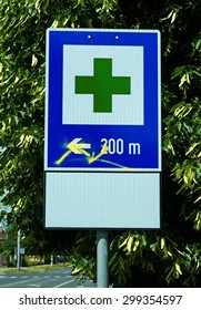 Hospital Sign Next To The Road