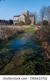 Hospital Of St Cross And Almhouses Of Noble Poverty, In Winter Sunlight, Winchester, Hampshire, UK