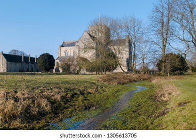 Hospital Of St Cross And Almhouses Of Noble Poverty, In Winter Sunlight, Winchester, Hampshire, UK