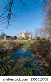 Hospital Of St Cross And Almhouses Of Noble Poverty, In Winter Sunlight, Winchester, Hampshire, UK