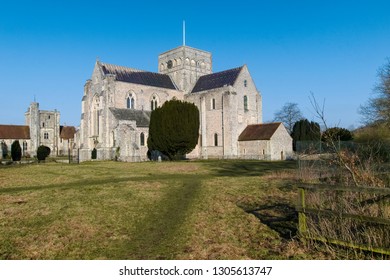 Hospital Of St Cross And Almhouses Of Noble Poverty, In Winter Sunlight, Winchester, Hampshire, UK