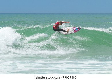 HOSSEGOR, FRANCE - JUNE 4: Sarah Mason Surf Rides For Victory At The ASP Women's Pro Junior Event Final June 4, 2011 In Hossegor, France.