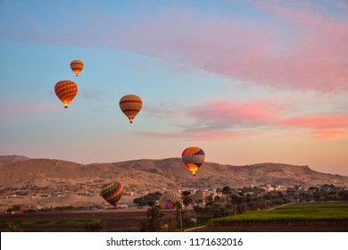 Hot Air Ballon At Sunrise