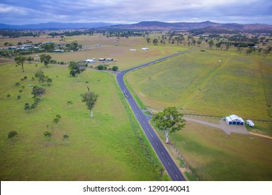 Hot Air Ballon View Fields And Rural Areas Gold Coast Queensland Australia