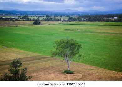 Hot Air Ballon View Fields And Rural Areas Gold Coast Queensland Australia