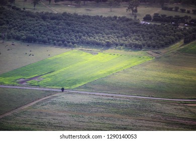 Hot Air Ballon View Fields And Rural Areas Gold Coast Queensland Australia