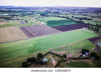 Hot Air Ballon View Fields And Rural Areas Gold Coast Queensland Australia